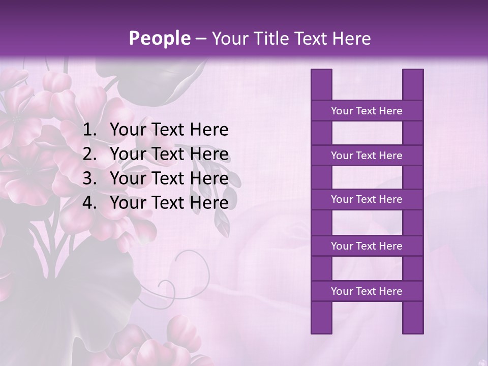 Ilustracja Kwiat Geranium PowerPoint Template