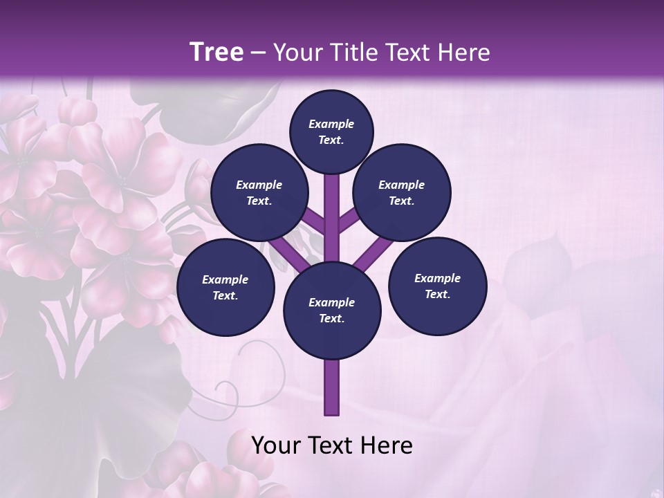 Ilustracja Kwiat Geranium PowerPoint Template