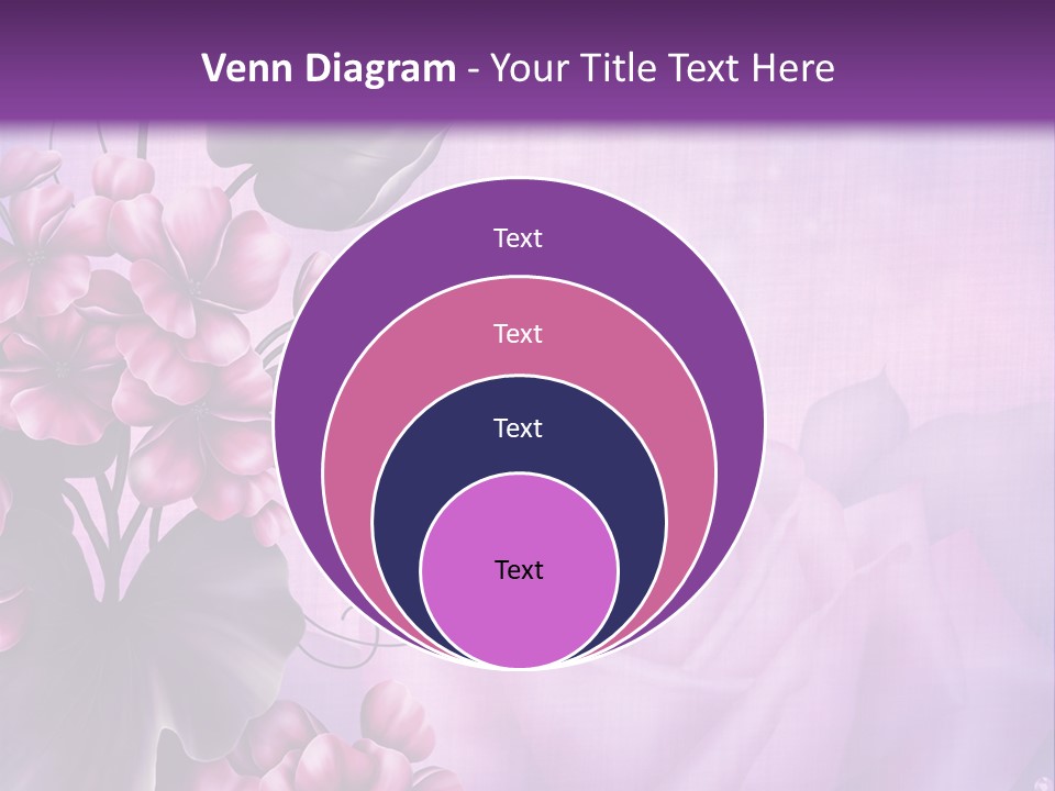 Ilustracja Kwiat Geranium PowerPoint Template