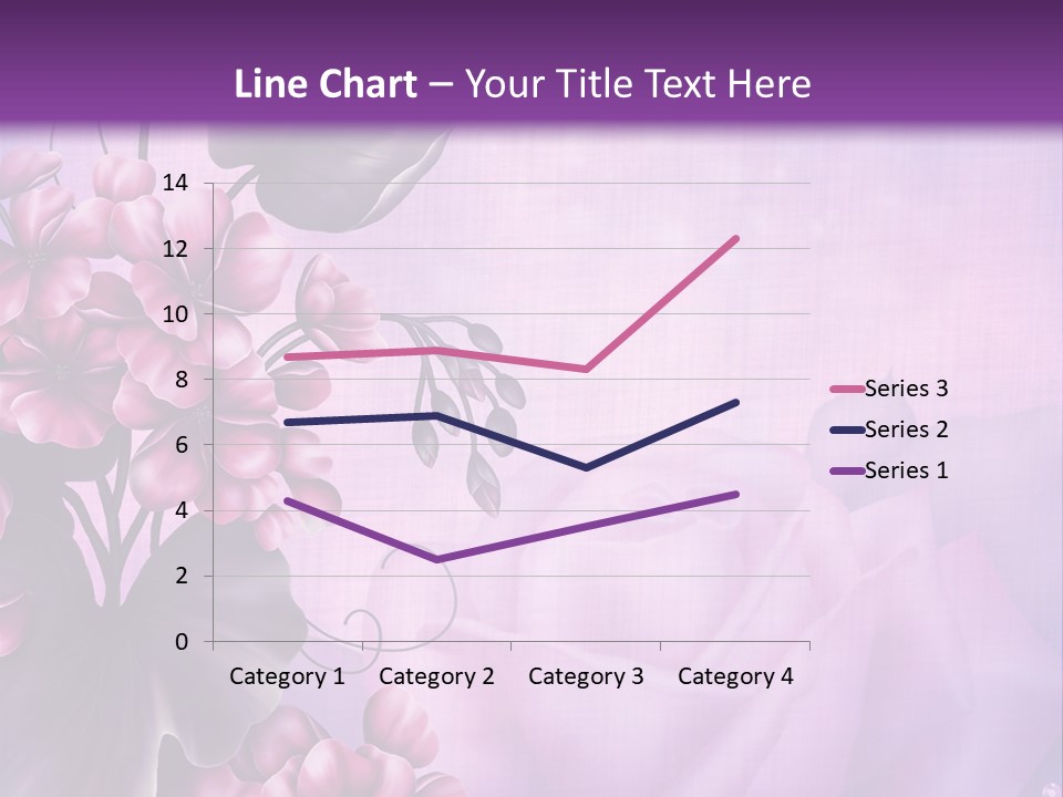 Ilustracja Kwiat Geranium PowerPoint Template
