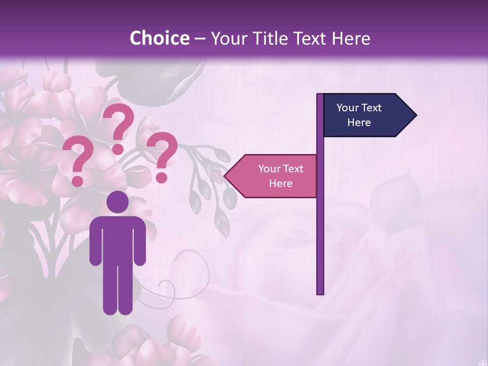 Ilustracja Kwiat Geranium PowerPoint Template