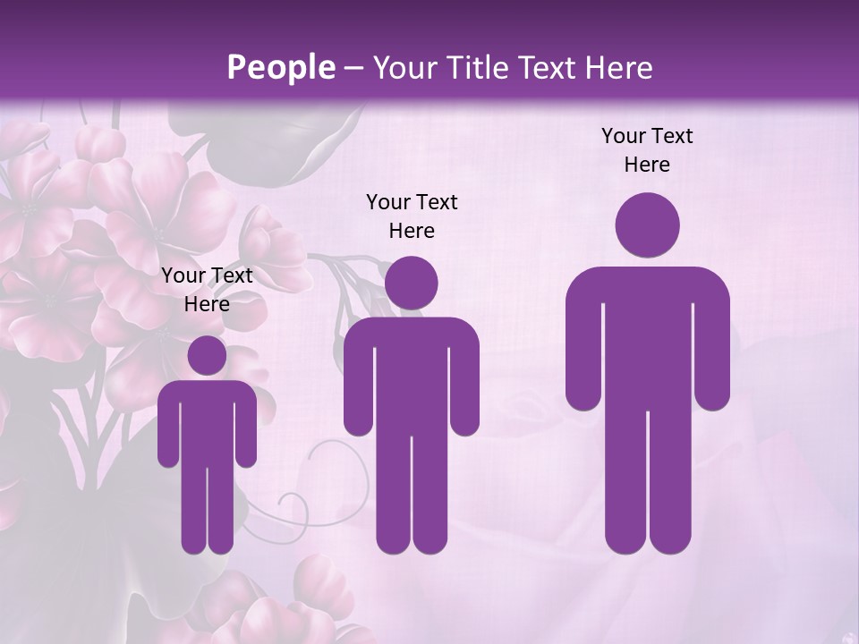 Ilustracja Kwiat Geranium PowerPoint Template