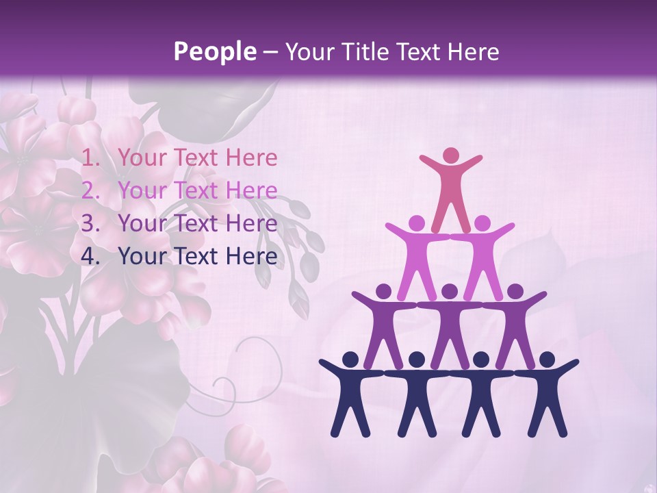 Ilustracja Kwiat Geranium PowerPoint Template