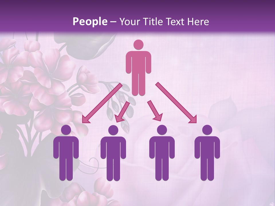 Ilustracja Kwiat Geranium PowerPoint Template