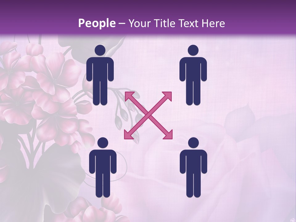 Ilustracja Kwiat Geranium PowerPoint Template