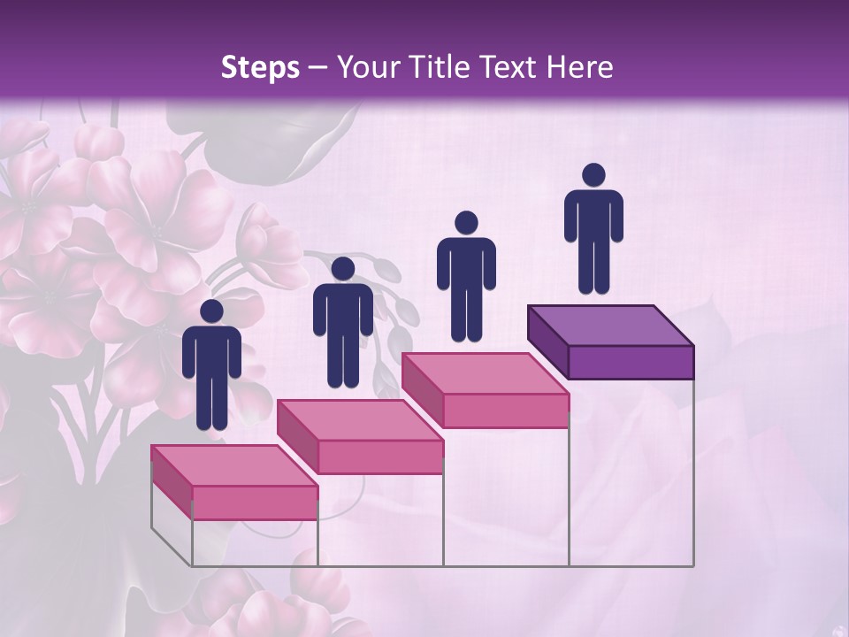 Ilustracja Kwiat Geranium PowerPoint Template