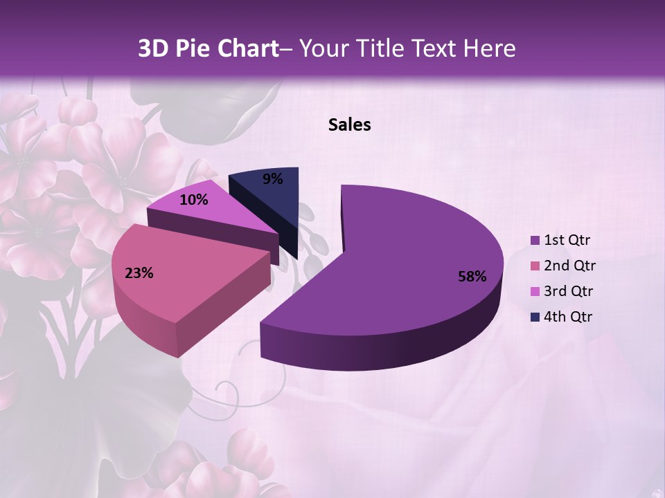 Ilustracja Kwiat Geranium PowerPoint Template