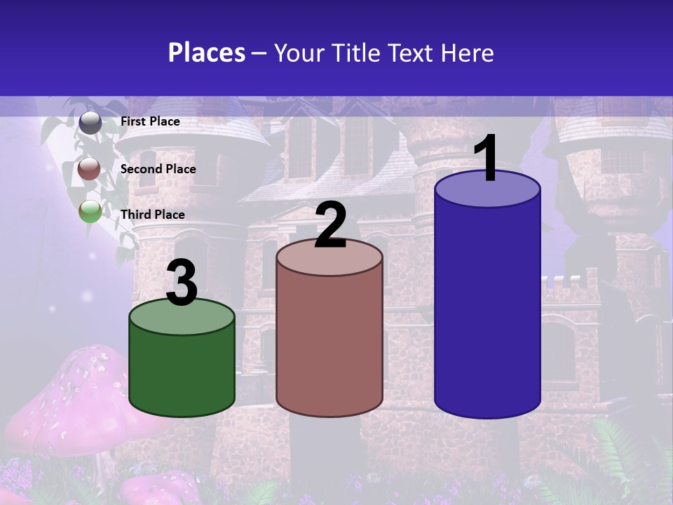 Muchomor Ilustracja Zamek PowerPoint Template