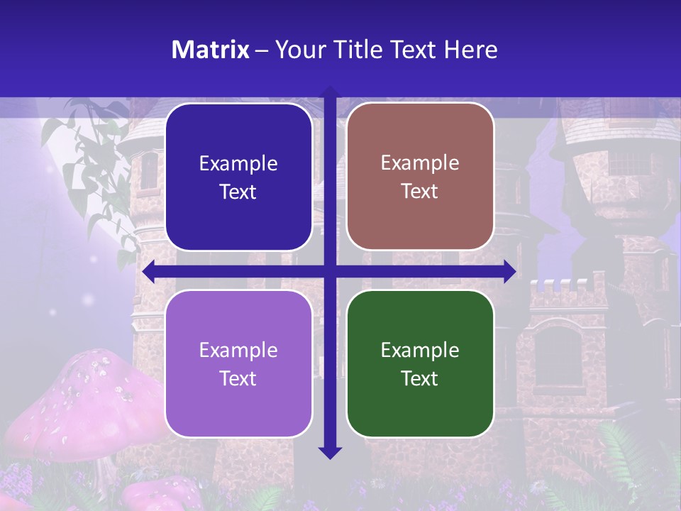 Muchomor Ilustracja Zamek PowerPoint Template