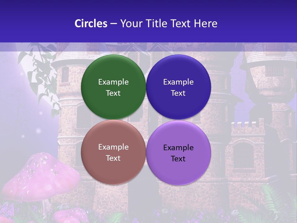 Muchomor Ilustracja Zamek PowerPoint Template