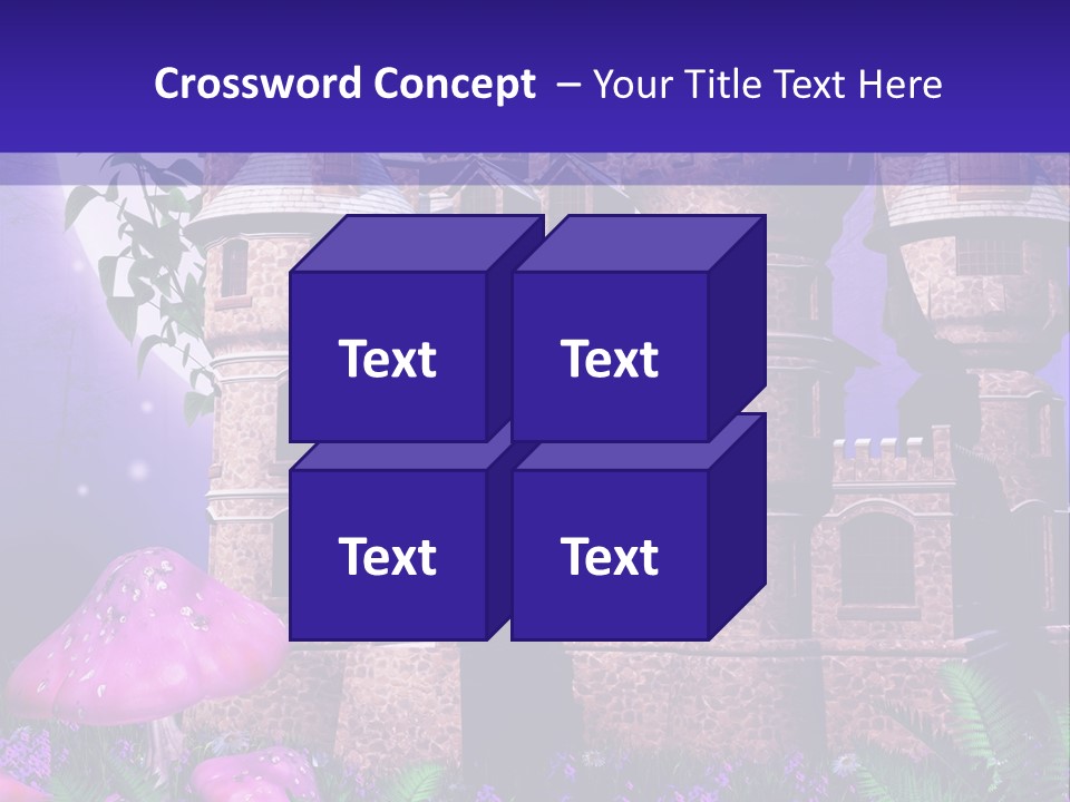 Muchomor Ilustracja Zamek PowerPoint Template