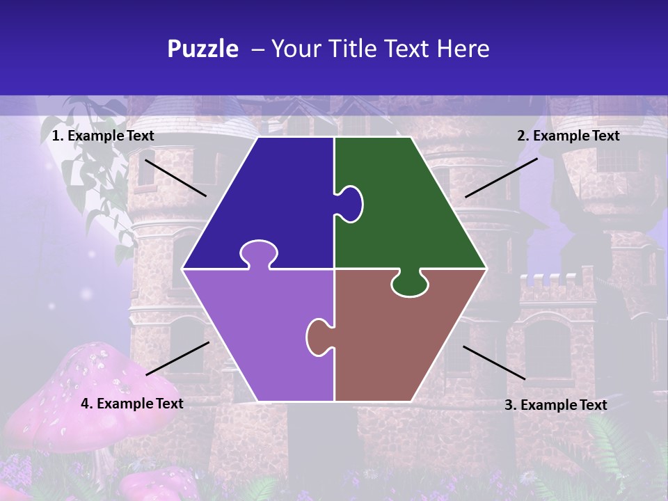 Muchomor Ilustracja Zamek PowerPoint Template