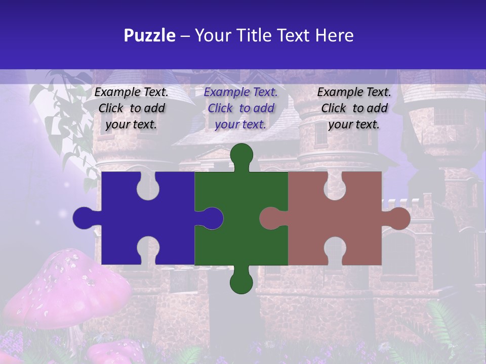 Muchomor Ilustracja Zamek PowerPoint Template