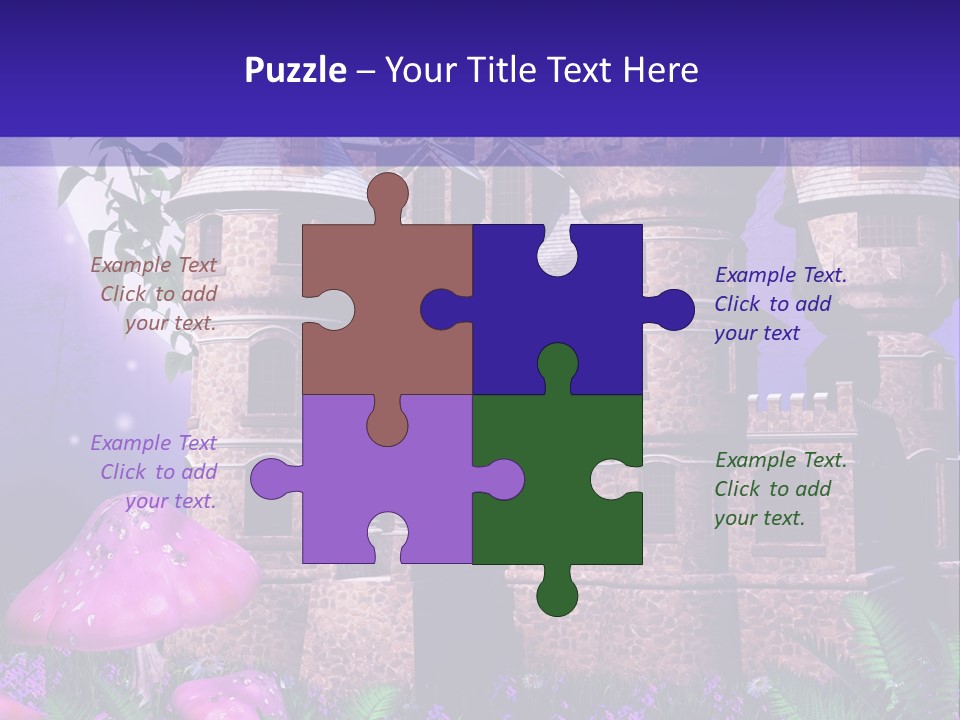 Muchomor Ilustracja Zamek PowerPoint Template