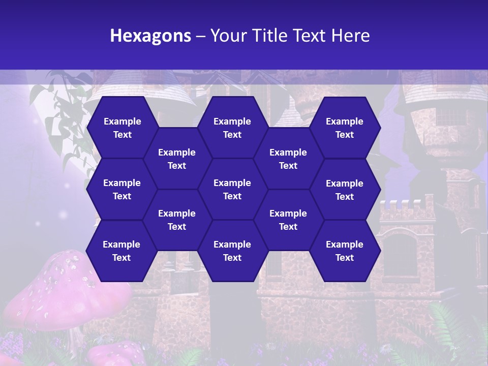 Muchomor Ilustracja Zamek PowerPoint Template