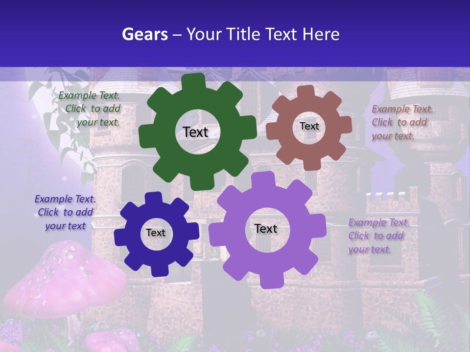 Muchomor Ilustracja Zamek PowerPoint Template