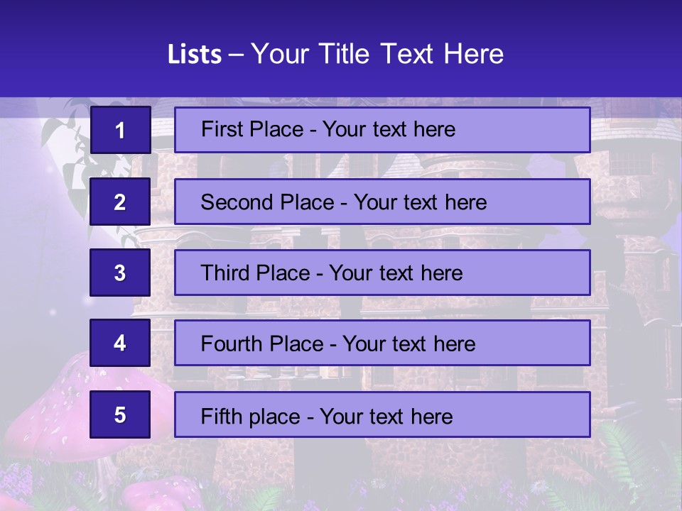 Muchomor Ilustracja Zamek PowerPoint Template