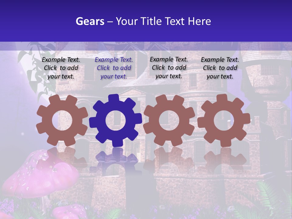 Muchomor Ilustracja Zamek PowerPoint Template