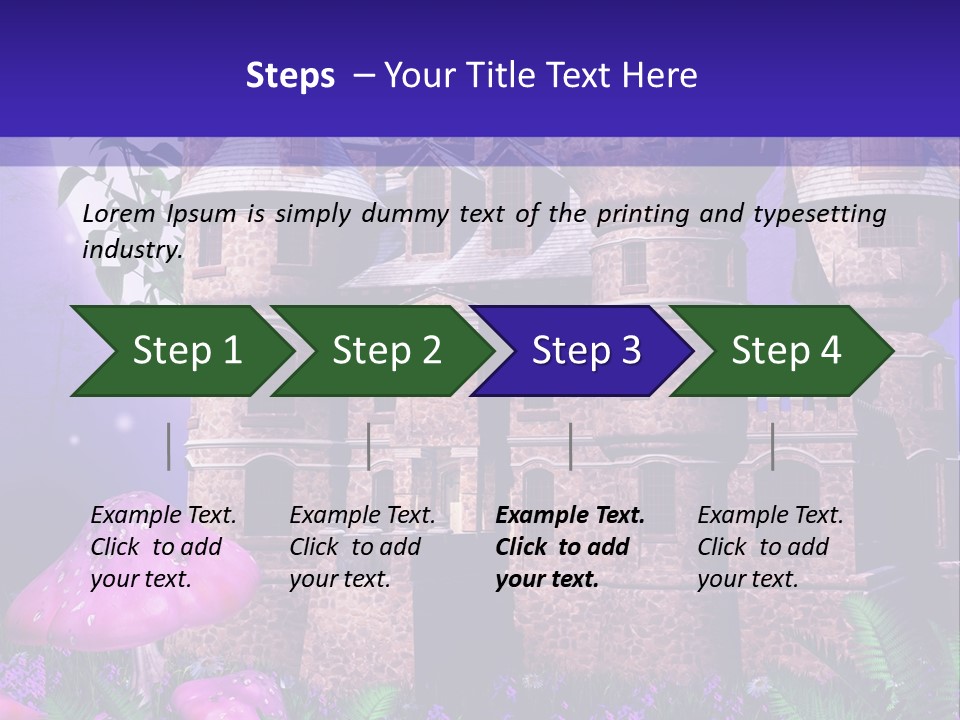 Muchomor Ilustracja Zamek PowerPoint Template