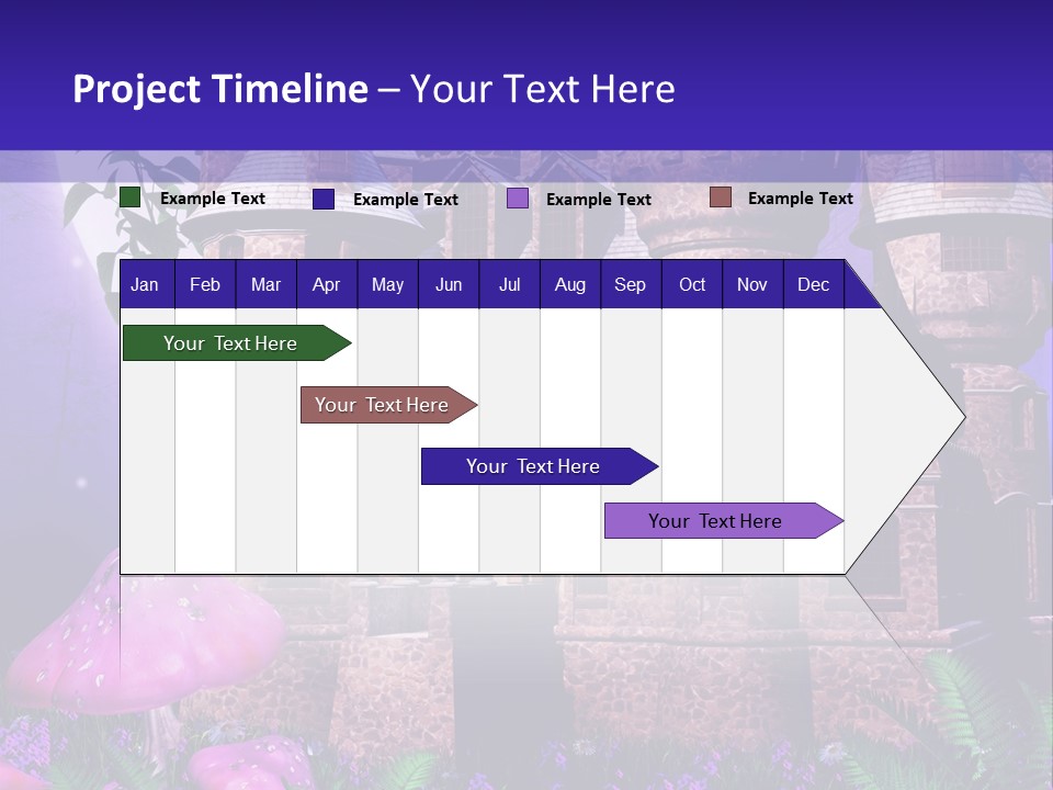 Muchomor Ilustracja Zamek PowerPoint Template