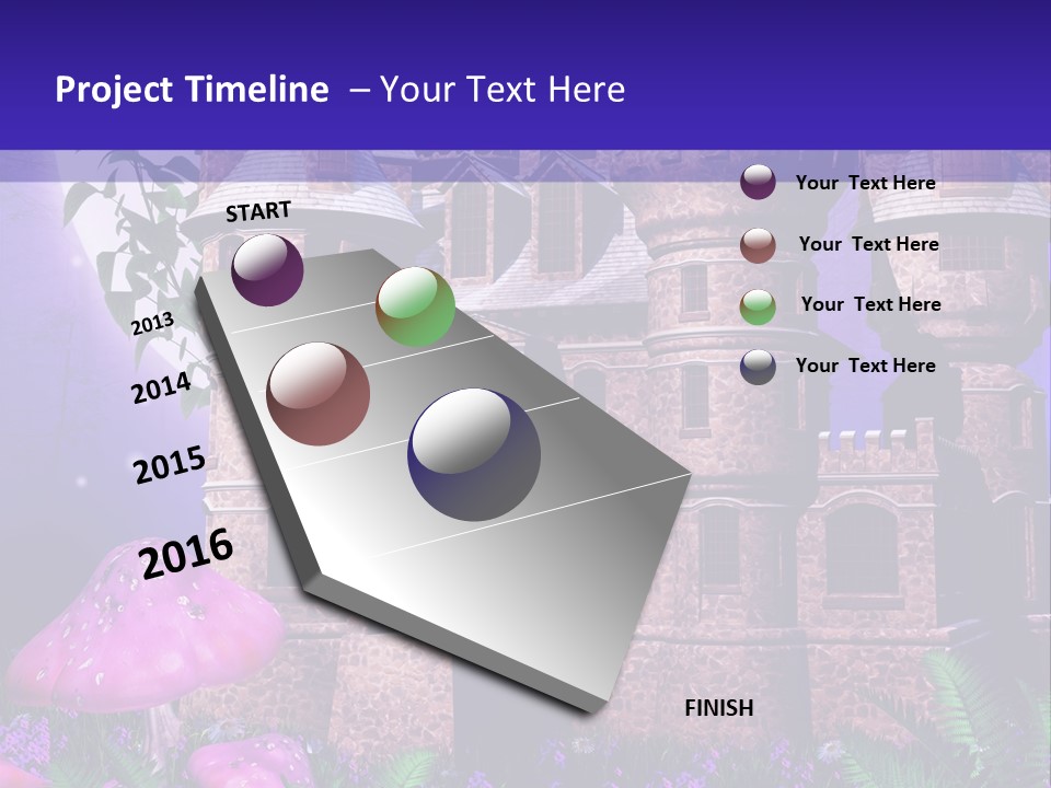 Muchomor Ilustracja Zamek PowerPoint Template
