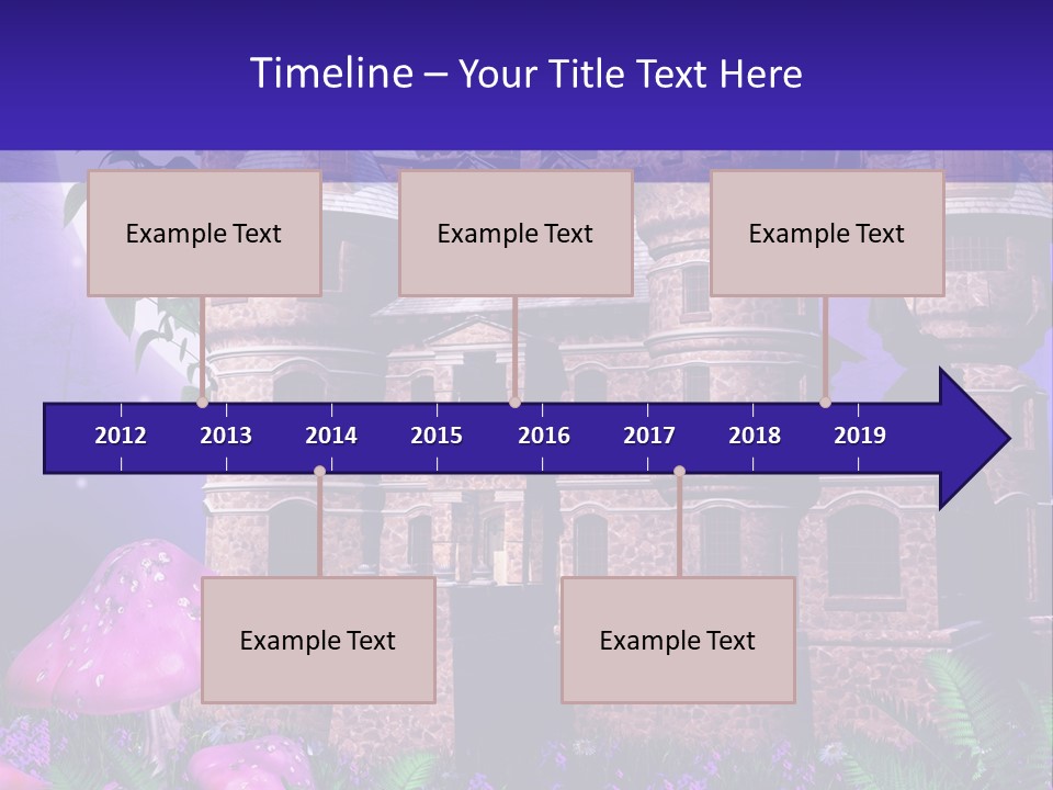 Muchomor Ilustracja Zamek PowerPoint Template