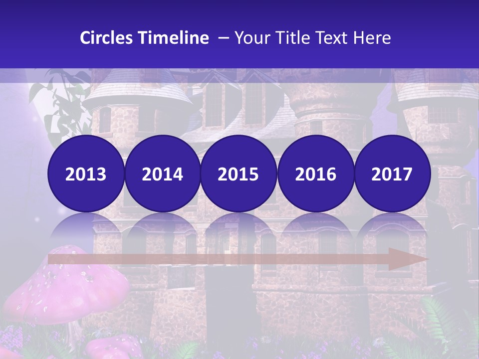 Muchomor Ilustracja Zamek PowerPoint Template