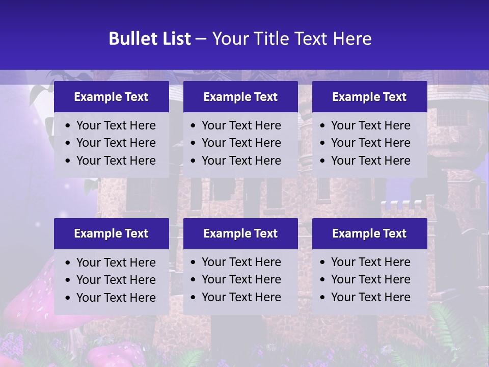 Muchomor Ilustracja Zamek PowerPoint Template