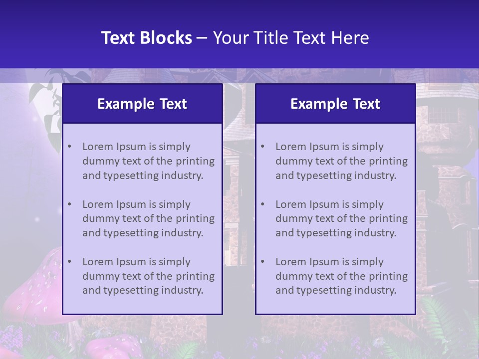 Muchomor Ilustracja Zamek PowerPoint Template