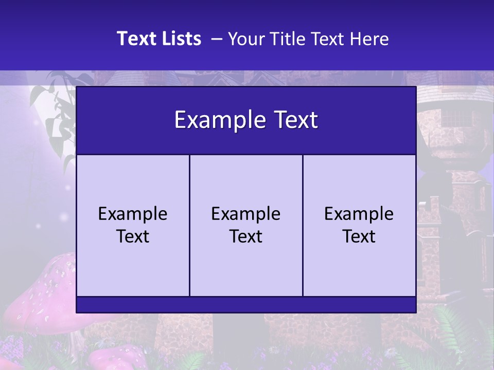 Muchomor Ilustracja Zamek PowerPoint Template