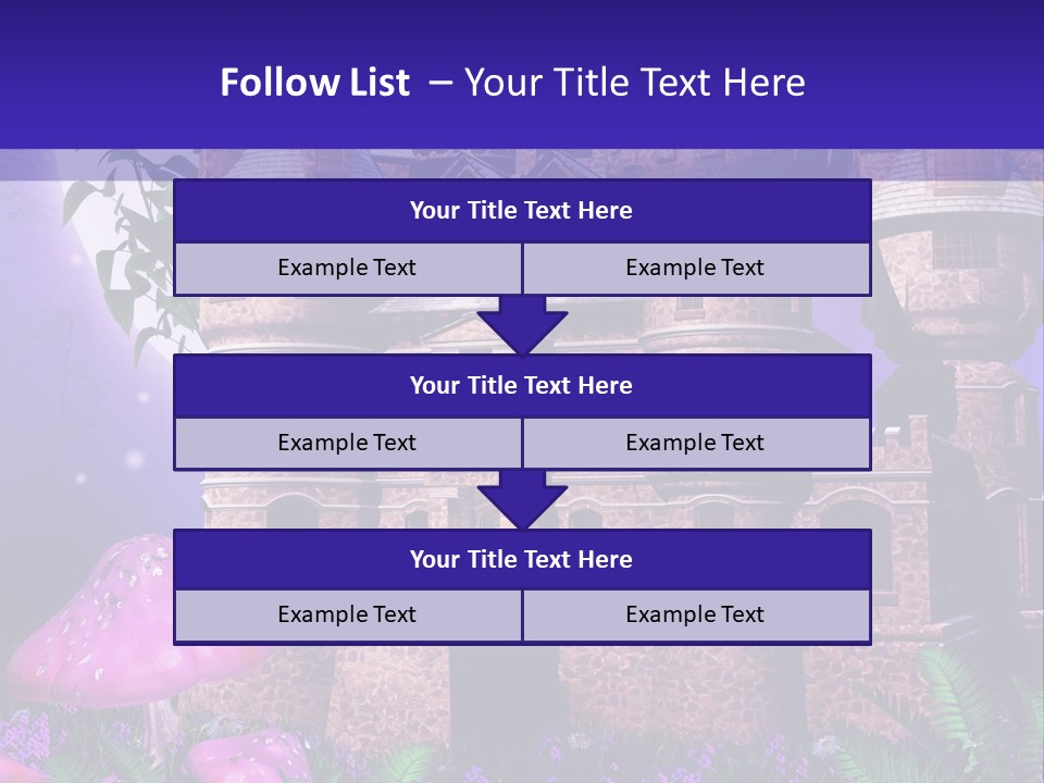 Muchomor Ilustracja Zamek PowerPoint Template