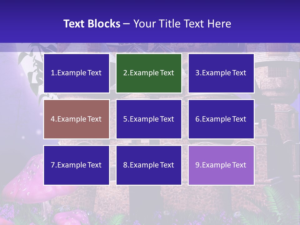 Muchomor Ilustracja Zamek PowerPoint Template