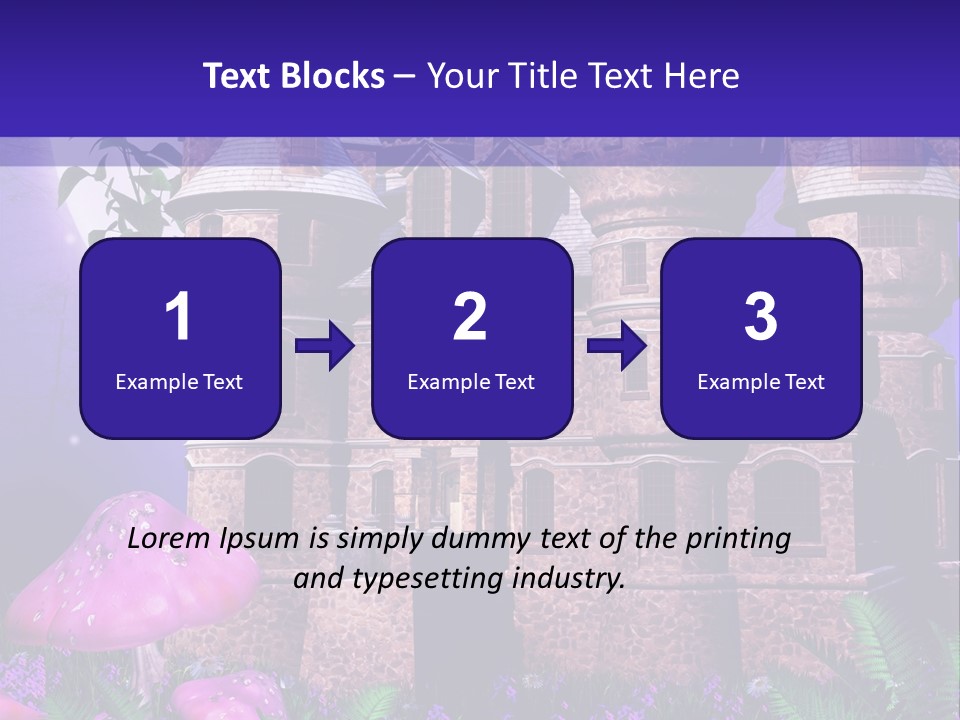 Muchomor Ilustracja Zamek PowerPoint Template
