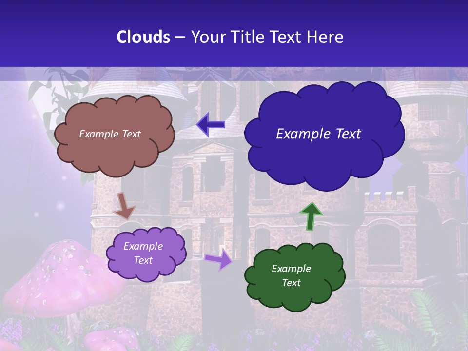 Muchomor Ilustracja Zamek PowerPoint Template