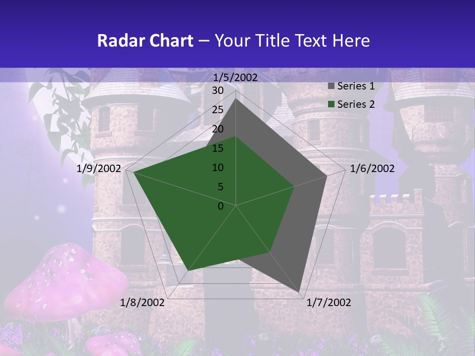 Muchomor Ilustracja Zamek PowerPoint Template