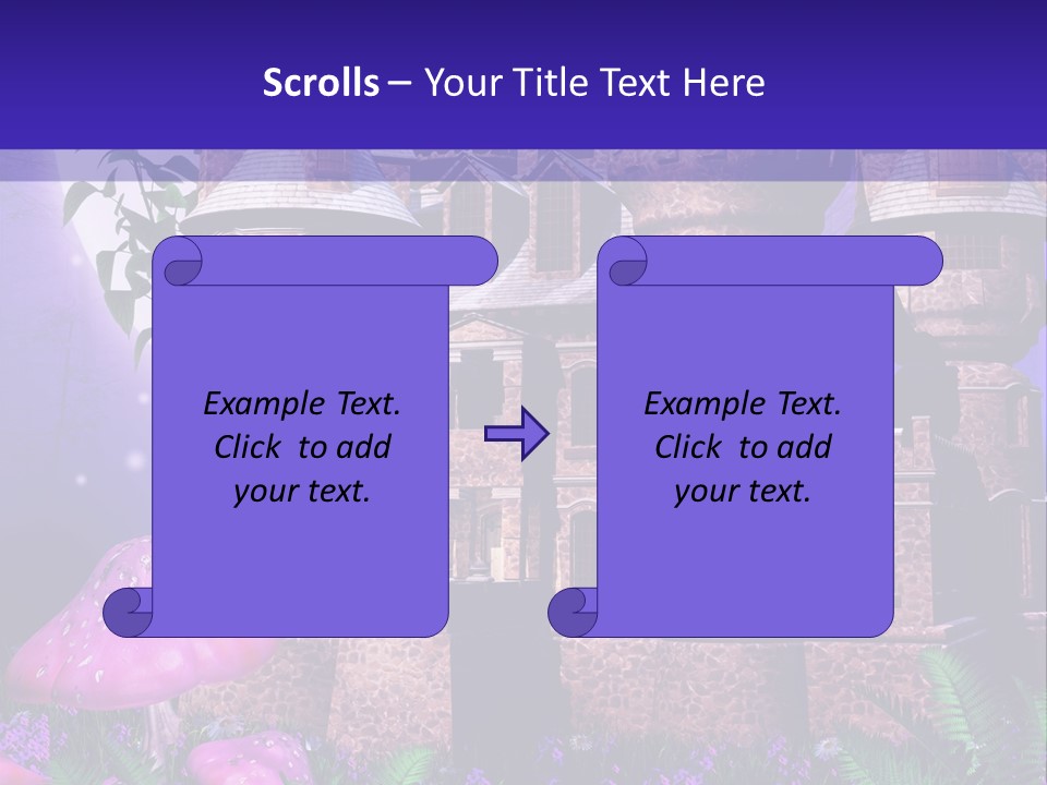 Muchomor Ilustracja Zamek PowerPoint Template