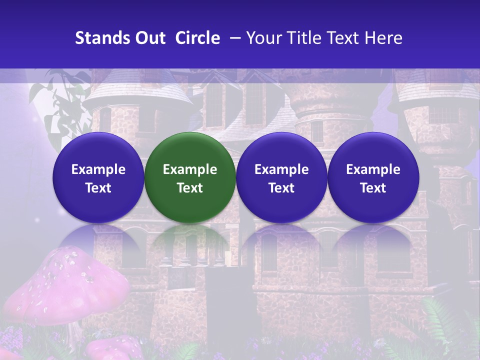 Muchomor Ilustracja Zamek PowerPoint Template