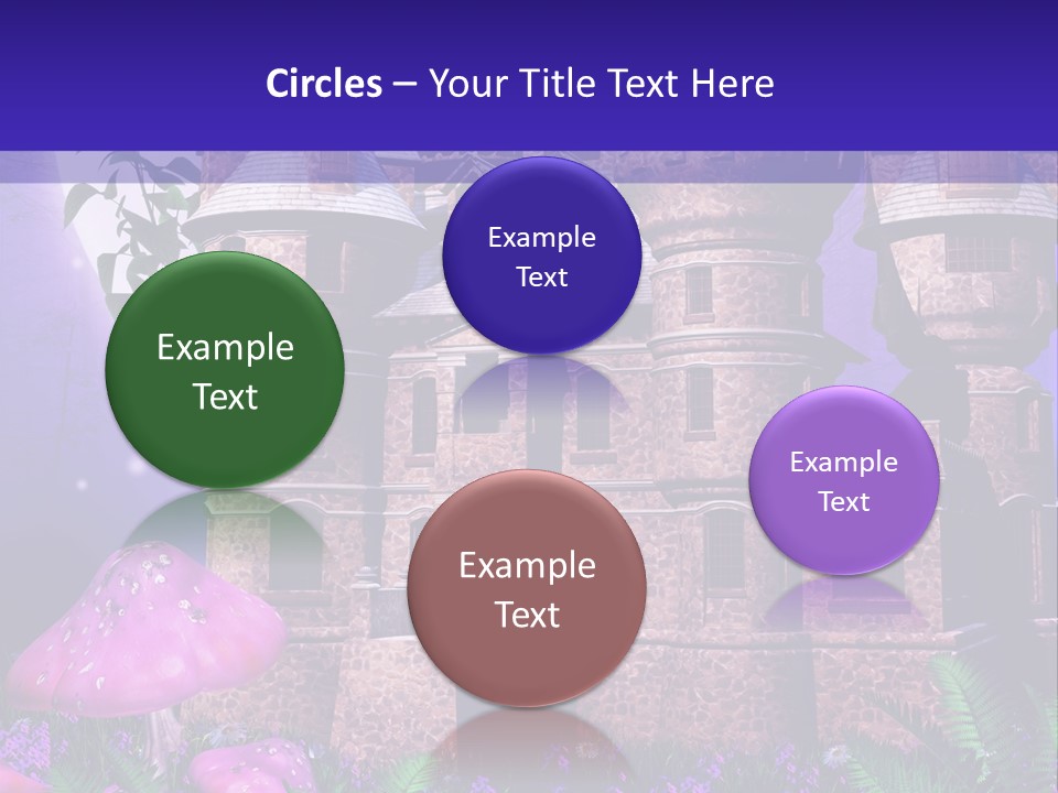 Muchomor Ilustracja Zamek PowerPoint Template