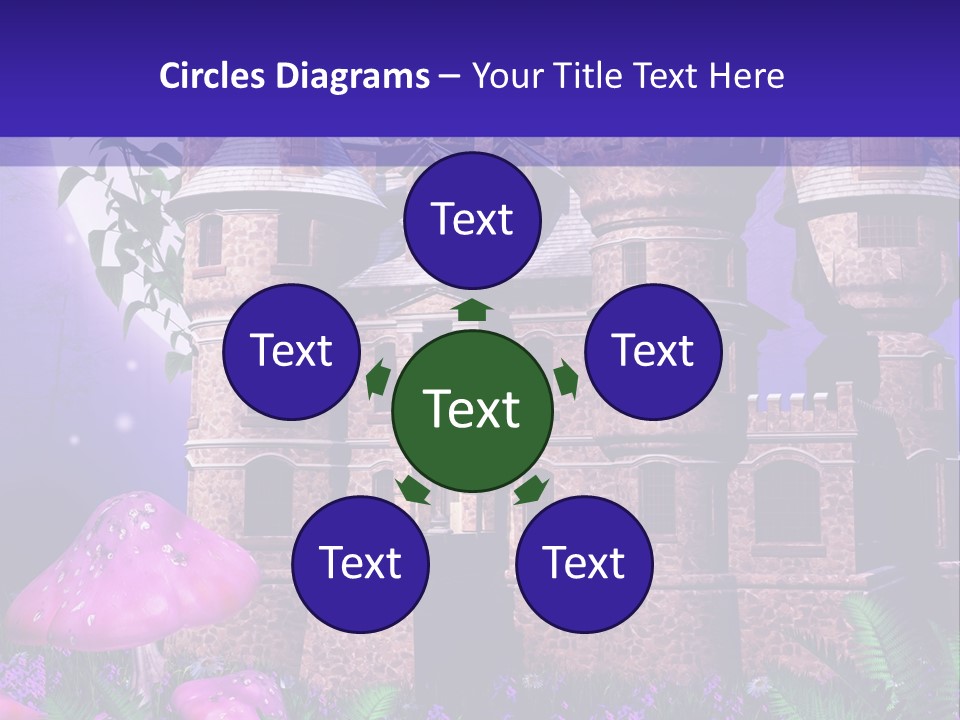Muchomor Ilustracja Zamek PowerPoint Template