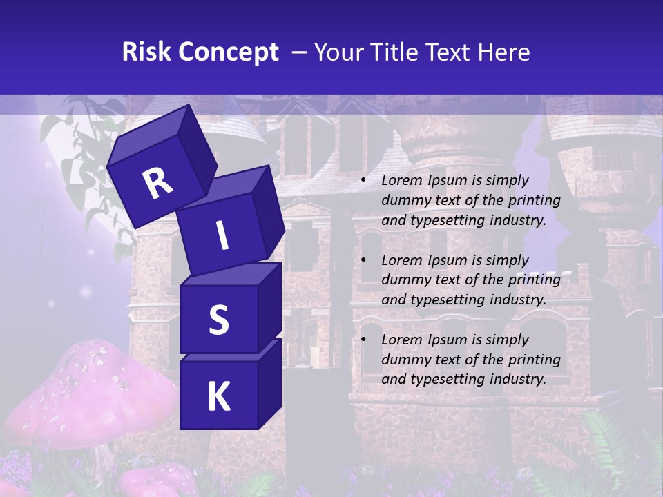 Muchomor Ilustracja Zamek PowerPoint Template