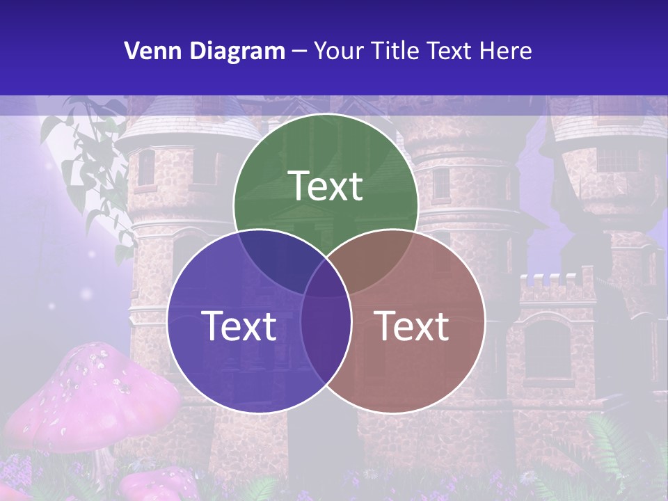 Muchomor Ilustracja Zamek PowerPoint Template