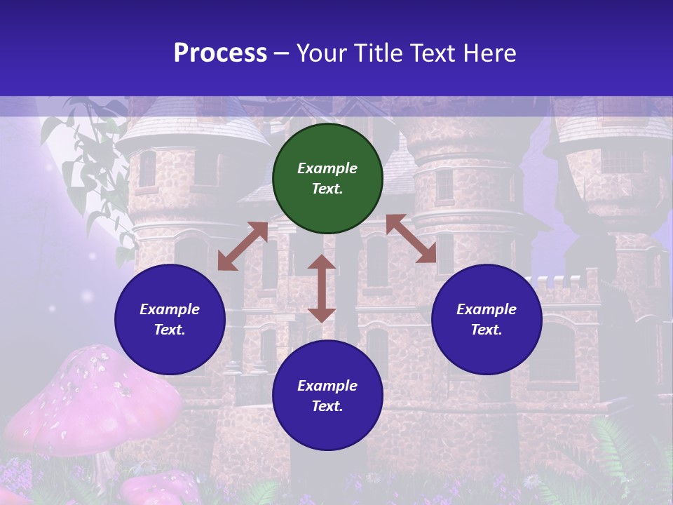 Muchomor Ilustracja Zamek PowerPoint Template