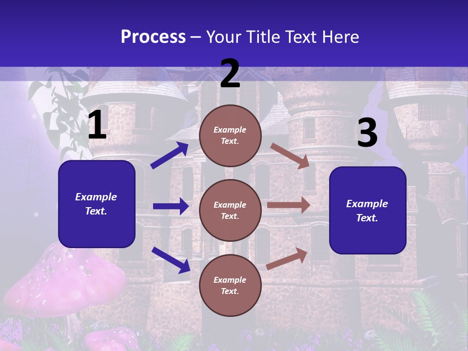 Muchomor Ilustracja Zamek PowerPoint Template