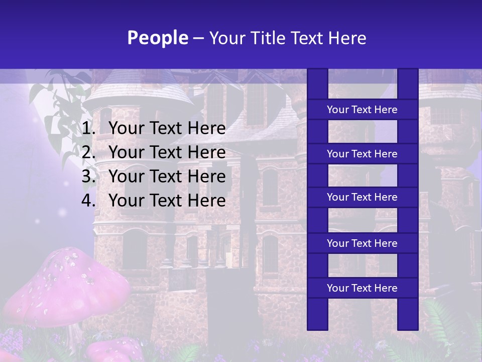 Muchomor Ilustracja Zamek PowerPoint Template