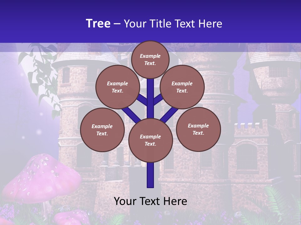 Muchomor Ilustracja Zamek PowerPoint Template