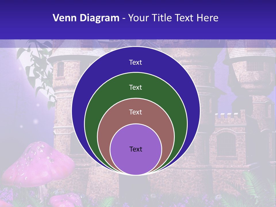 Muchomor Ilustracja Zamek PowerPoint Template