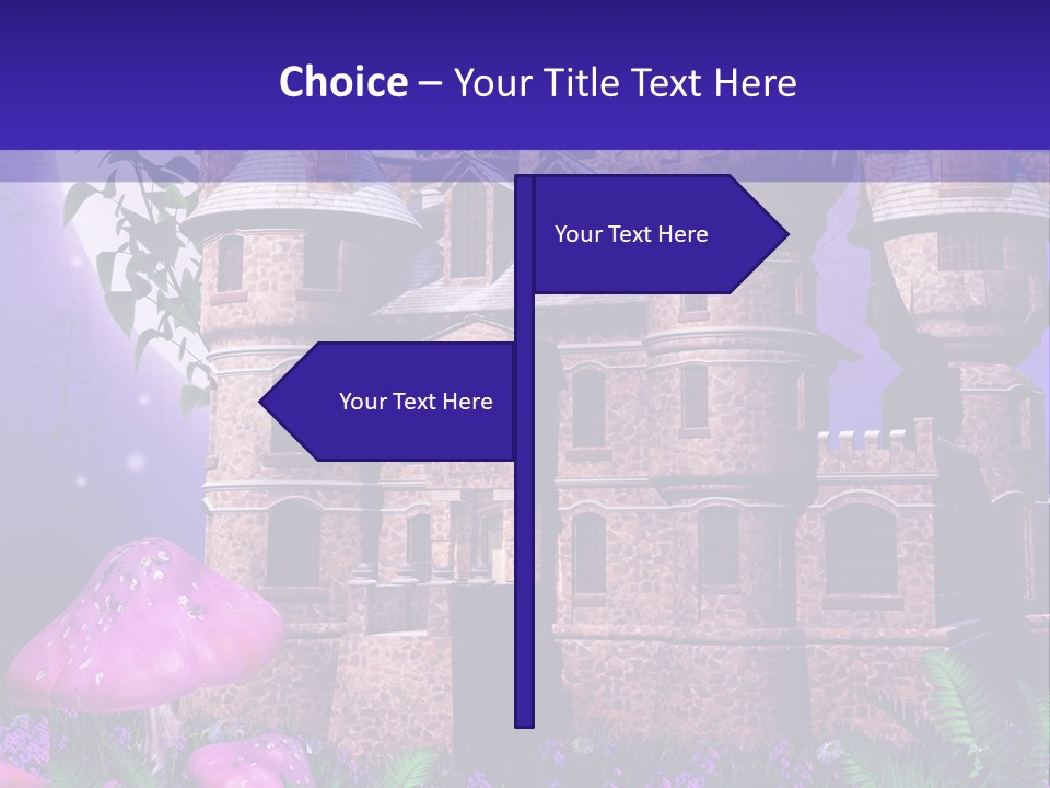 Muchomor Ilustracja Zamek PowerPoint Template