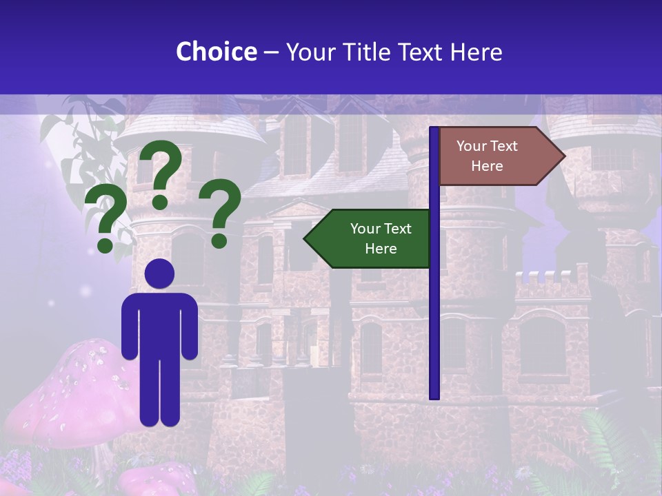 Muchomor Ilustracja Zamek PowerPoint Template