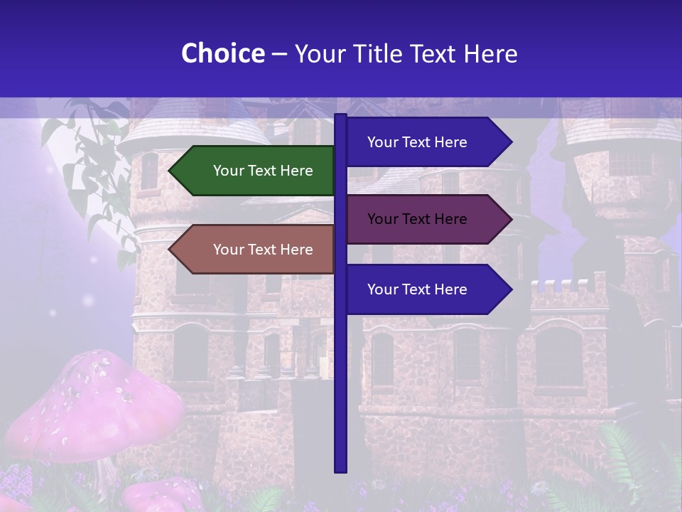 Muchomor Ilustracja Zamek PowerPoint Template