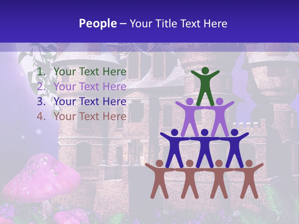 Muchomor Ilustracja Zamek PowerPoint Template